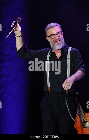 Florence, Italie. 19 juillet 2023. Marco Masini en concert 'Anniversation' crédit : Agence photo indépendante/Alamy Live News Banque D'Images