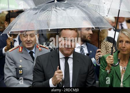 Berlin, Allemagne, 20 juillet 2023. Le ministre fédéral allemand de la Défense, Boris Pistorius, à la cérémonie de commémoration de la résistance allemande. Banque D'Images