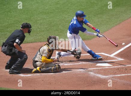 San Diego Padres catcher Gary Sanchez (99) in the ninth inning of a  baseball game Saturday, June 10, 2023, in Denver. (AP Photo/David  Zalubowski Stock Photo - Alamy