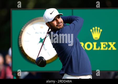 L'indien Shubhankar Sharma joue le 5e jour de l'Open au Royal Liverpool, Wirral. Date de la photo : jeudi 20 juillet 2023. Banque D'Images