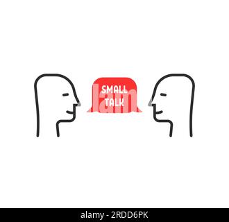 petite conversation facile entre deux personnes Illustration de Vecteur