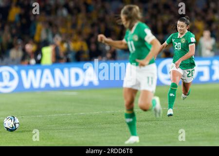 Sydney, Australie. 20 juillet 2023. L'irlandaise Marissa SHEVA court vers le ballon lors de la coupe du monde féminine de la FIFA 2023 entre l'Australie et l'Irlande au Stadium Australia le 20 juillet 2023 à Sydney, en Australie Credit : IOIO IMAGES/Alamy Live News Banque D'Images