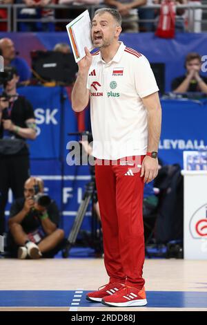 Gdansk, Pologne. 20 juillet 2023. Nikola Grbic lors du match de la Ligue des nations FIVB de volleyball masculin entre la Pologne et le Brésil le 19 juillet 2023 à Gdansk Pologne. (Photo de Piotr Matusewicz/PressFocus/Sipa USA) crédit : SIPA USA/Alamy Live News Banque D'Images
