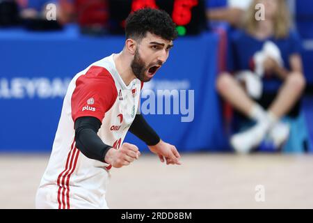 Gdansk, Pologne. 20 juillet 2023. Marcin Janusz lors du match de la Ligue des nations FIVB de volleyball masculin entre la Pologne et le Brésil le 19 juillet 2023 à Gdansk Pologne. (Photo de Piotr Matusewicz/PressFocus/Sipa USA) crédit : SIPA USA/Alamy Live News Banque D'Images