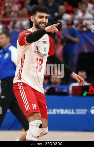 Gdansk, Pologne. 20 juillet 2023. Marcin Janusz lors du match de la Ligue des nations FIVB de volleyball masculin entre la Pologne et le Brésil le 19 juillet 2023 à Gdansk Pologne. (Photo de Piotr Matusewicz/PressFocus/Sipa USA) crédit : SIPA USA/Alamy Live News Banque D'Images