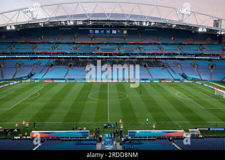 Sydney, Australie. 20 juillet 2023. Vue générale du Stadium Australia avant la coupe du monde féminine de la FIFA 2023 entre l'Australie et l'Irlande au Stadium Australia le 20 juillet 2023 à Sydney, Australie Credit : IOIO IMAGES/Alamy Live News Banque D'Images