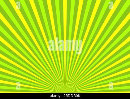 Rayons du soleil. Fond de rayons verts Illustration de Vecteur