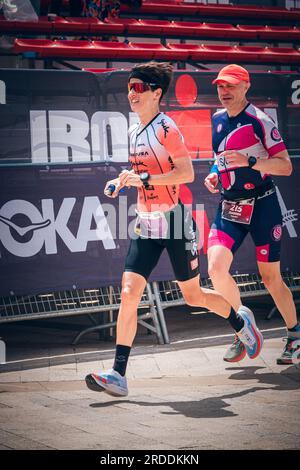 Gurutze Frades remporte l'Ironman de Vitoria-Gasteiz 2023. Banque D'Images