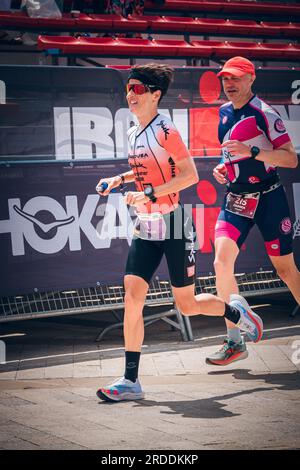 Gurutze Frades remporte l'Ironman de Vitoria-Gasteiz 2023. Banque D'Images