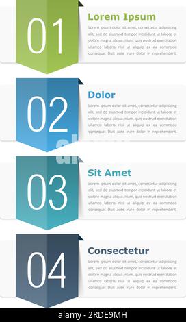 Infographie éléments de conception avec place pour les nombres (étapes ou options) et le texte, vecteur eps10 illustration Illustration de Vecteur