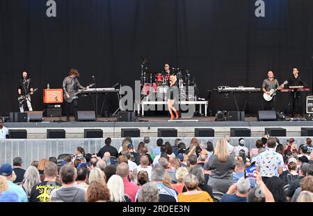 Nashville, États-Unis. 20 juillet 2023. Terri Nunn du groupe Berlin en concert à la tournée Boy George & Culture Club : The Letting IT Go Show 2023 au Ascend Amphitheater le 20 juillet 2023 à Nashville, TN. © Tammie Arroyo/AFF-USA.com crédit : AFF/Alamy Live News Banque D'Images