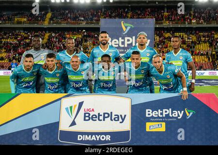 Bogota, Colombie. 19 juillet 2023. L'équipe Jaguares pose pour la photo officielle lors du match de Santa Fe (1) V Jaguares (0) pour la première date de la BetPlay Dimayor second semestre League à Bogota, Colombie le 19 juillet 2023. Photo par : Daniel Romero/long Visual Press crédit : long Visual Press/Alamy Live News Banque D'Images