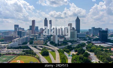 Centre-ville d'Atlanta, horizon de Géorgie Banque D'Images