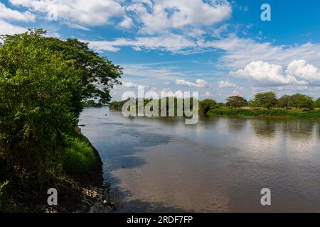 Rivière Magdalena, site du patrimoine mondial de l'UNESCO, Mompox, Colombie Banque D'Images