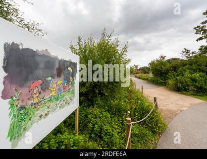 Exposition Quentin Blake 'Drawn to Water' à WWT Slimbridge. Banque D'Images