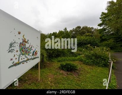 Exposition Quentin Blake 'Drawn to Water' à WWT Slimbridge. Banque D'Images