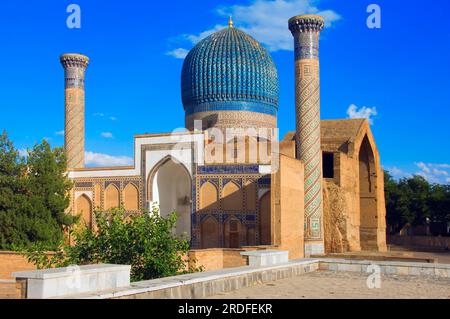 Gur-e Amir Mausolée, Samarkand, Ouzbékistan Banque D'Images