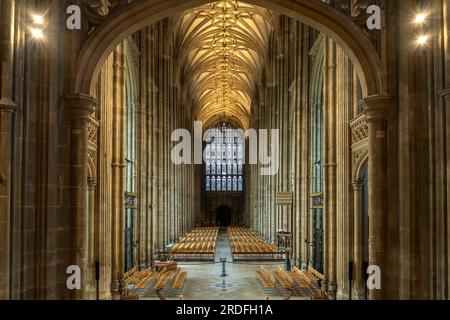 Kirchenschiff der Kathedrale von Canterbury, England, Großbritannien, Europa | Nave of the Canterbury Cathedral, England, United Kingdom of Great BR Banque D'Images