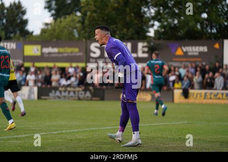 Sint Willebrord, pays-Bas. 19 juillet 2023. Le gardien Etienne Vaessen du RKC Waalwijk lors du match amical de pré-saison entre NAC Breda et RKC Waalwijk au Sportpark de Gagelrijzen le 19 juillet 2023 à Sint Willebrord, pays-Bas (photo Gabriel Calvino Alonso/ Orange Pictures) crédit : Orange pics BV/Alamy Live News Banque D'Images