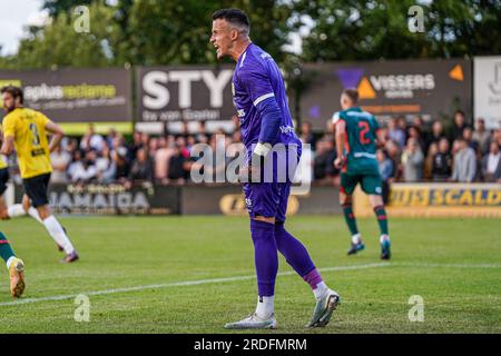 Sint Willebrord, pays-Bas. 19 juillet 2023. Le gardien Etienne Vaessen du RKC Waalwijk lors du match amical de pré-saison entre NAC Breda et RKC Waalwijk au Sportpark de Gagelrijzen le 19 juillet 2023 à Sint Willebrord, pays-Bas (photo Gabriel Calvino Alonso/ Orange Pictures) crédit : Orange pics BV/Alamy Live News Banque D'Images