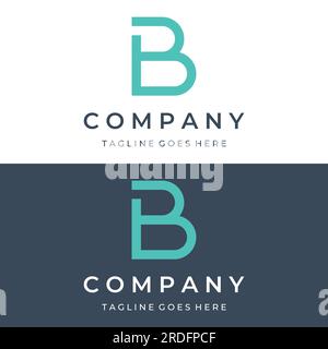 Élément de logo abstrait lettre initiale B monogramme ou géométrie unique et simple.logo pour carte de visite, entreprise et affaires. Illustration de Vecteur