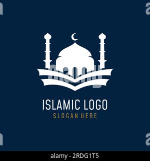Logo de mosquée de luxe unique, moderne et créatif avec monogram.logo pour islamique, ramadan, société. Illustration de Vecteur