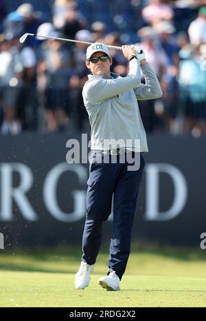 20 juillet 2023 ; Royal Liverpool Golf Club, Hoylake, Merseyside, Angleterre : Open Championship Round 1 ; Adam Schenk (USA) au 4e trou Banque D'Images