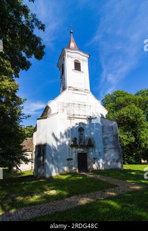 Szent Istvan templom (église Saint-Étienne) construite à l'origine au 11e siècle, reconstruite plus tard aux 15e et 18e siècles, Nagyvazsony, Hongrie Banque D'Images