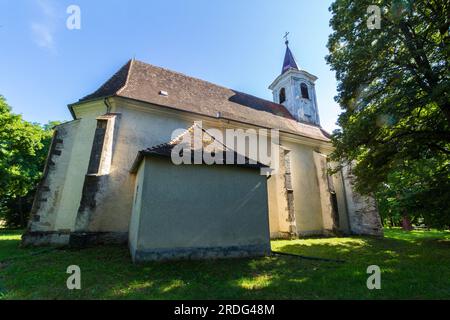 Szent Istvan templom (église Saint-Étienne) construite à l'origine au 11e siècle, reconstruite plus tard aux 15e et 18e siècles, Nagyvazsony, Hongrie Banque D'Images