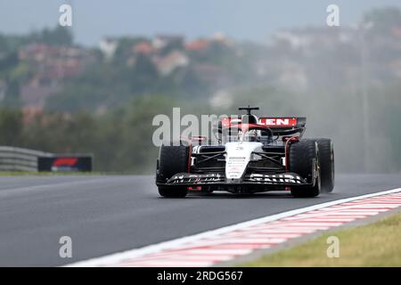 Mogyorod, Hongrie. 21 juillet 2023. Daniel Ricciardo d'AlphaTauri en piste lors des essais libres avant le Grand Prix F1 de Hongrie. Crédit : Marco Canoniero/Alamy Live News Banque D'Images