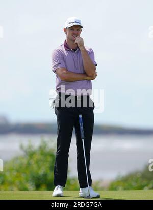 Justin Rose d'Angleterre le 17e jour de l'Open au Royal Liverpool, Wirral. Date de la photo : Vendredi 21 juillet 2023. Banque D'Images