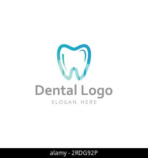 Logo dentaire, logo pour la santé dentaire et logo pour les soins dentaires. Utilisation du concept de conception vectorielle. Illustration de Vecteur