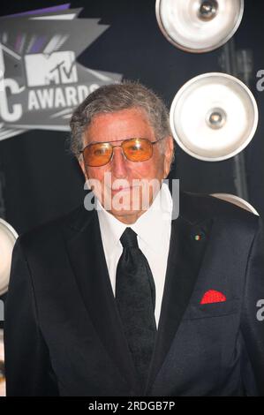 Tony Bennett. 28 août 2011, Los Angeles, Californie. La 28e édition des MTV Video Music Awards arrive au Nokia Theatre L.A. Live. Crédit photo : Giulio Marcocchi/Sipa USA./MTVarrives gm.033/1108291134 Banque D'Images