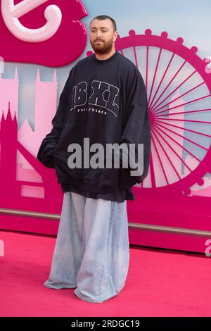 Londres, Royaume-Uni. 12 juillet 2023. Sam Smith assiste à la première européenne « Barbie » au Cineworld, Leicester Square à Londres, en Angleterre. Crédit : S.A.M./Alamy Live News Banque D'Images