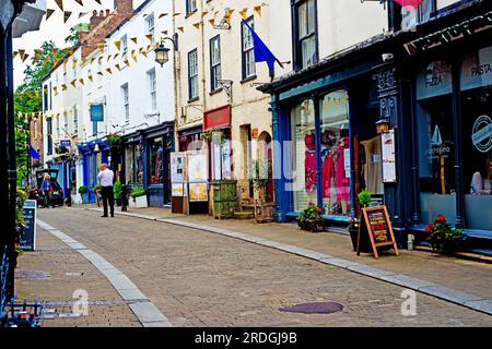 Kirkgate, Ripon, North Yorkshire, Angleterre Banque D'Images