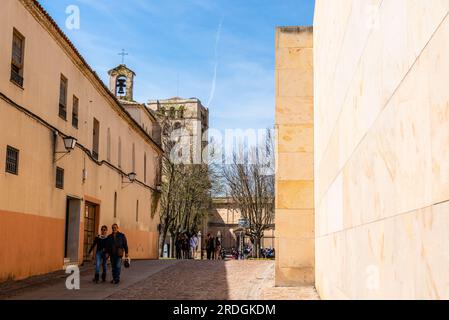 Zamora, Espagne - 7 avril 2023: Scène de rue dans le centre historique de la ville. Castille et Leon Banque D'Images