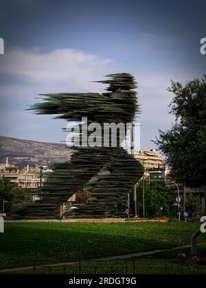 Sculpture Runner, Athènes, Grèce Banque D'Images