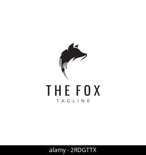 Logo animal Fox. Abstrait, créatif et minimaliste. Illustration de Vecteur