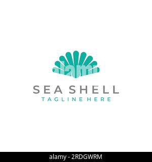 Logo Pearl Sea Shell, avec édition d'illustration vectorielle. Illustration de Vecteur