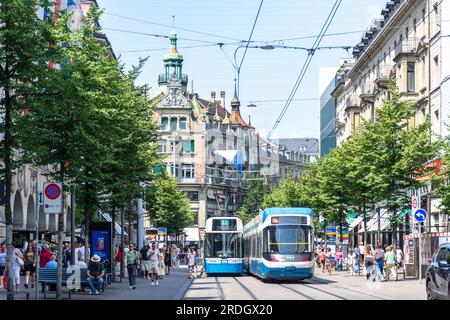 Bahnhofstrasse (rue commerçante), Altstadt (vieille ville), ville de Zürich, Zürich, Suisse Banque D'Images