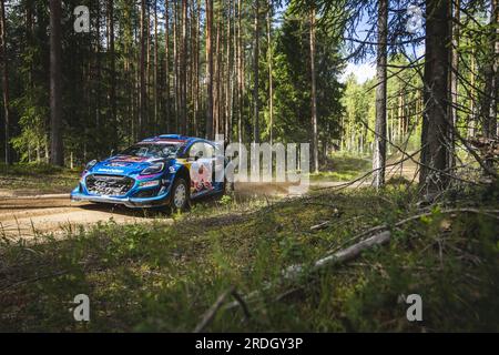 08 Ott TANAK (est), Martin JARVEOJA (est), M-SPORT FORD WORLD RALLY TEAM, FORD Puma Rally1 Hybrid, WRC, action lors du Rallye Estonia 2023, 8e manche du Championnat du monde des voitures de rallye WRC 2023, du 20 au 23 juillet 2023 à Tartu, Estonie Banque D'Images