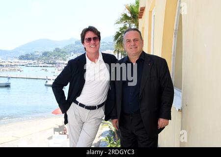 Ischia, Italie. 15h July, 2022.-Robert Marshall, Pascal Vicedomini assiste au Ischia Global Fest 2023 au Ischia Global film & Music Festival, arriva Banque D'Images