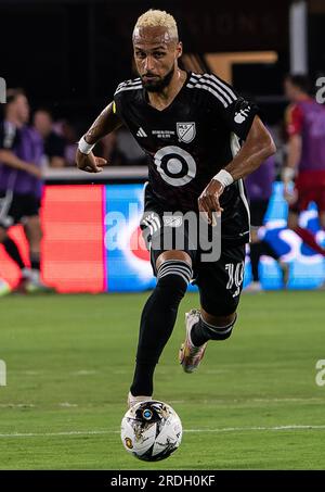 Joueur des étoiles de la MLS milieu de terrain de la MLS Hany Mukhtar (10) en action Banque D'Images