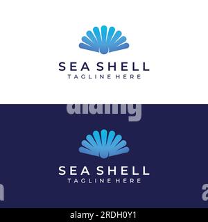 Logo Pearl Sea Shell, avec édition d'illustration vectorielle. Illustration de Vecteur