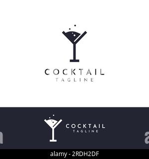 Logos de cocktails alcoolisés, discothèque Drinks.Logos pour boîtes de nuit, bars et plus encore. Illustration de Vecteur