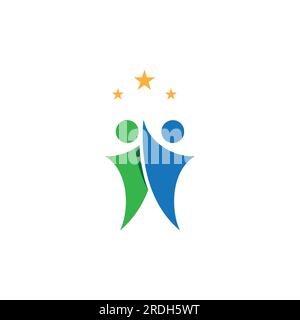 Logo étoile de personnes et images vectorielles Illustration de Vecteur
