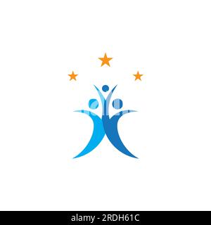 Logo étoile de personnes et images vectorielles Illustration de Vecteur