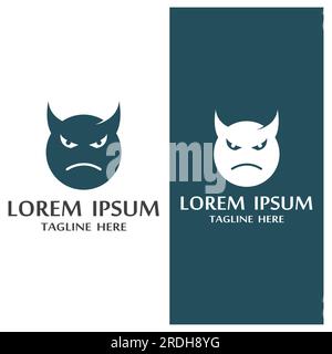 Corne du diable l'icône vecteur illustration modèle logo design Illustration de Vecteur