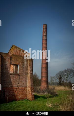 Restes de la pierre et des tuyaux de drainage usine Ceres. Banque D'Images