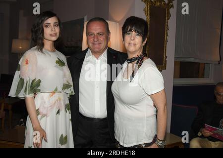 Ischia Global Fest 2023 jour 3 Ischia, Italie. 11 juillet 2023. Dîner de gala Diane Warren, Sofia Carson, Pascal Vicedomini - assiste à l'Ischia Goba Banque D'Images